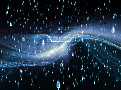 象形分形体连续体设计密码虚拟现实溪流财产蓝色虚拟海浪教育图片