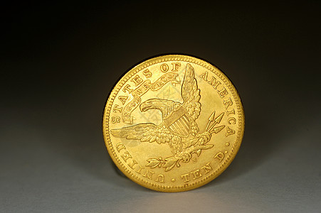 一硬币 十美元金银行业现金投资金条金融货币储蓄宝藏金属财富图片