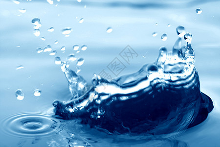 水喷水涟漪波纹流动宏观水滴气泡温泉蓝色海浪液体图片