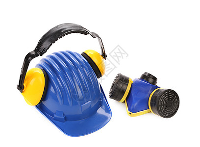 建筑工人的工作设备噪音耳塞生活听力手机帽子耳朵店铺安全健康图片