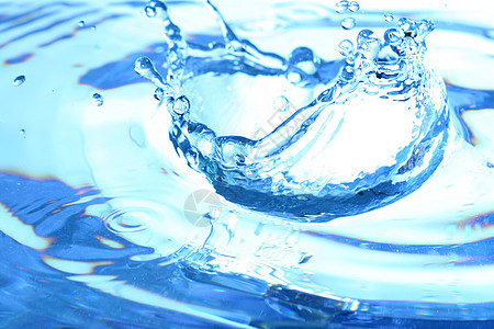 蓝色水滴波纹海浪温泉气泡美丽运动宏观液体白色圆圈图片