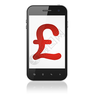 货币概念 英镑智能手机价格技术屏幕交换现金细胞金融支付药片宝藏图片