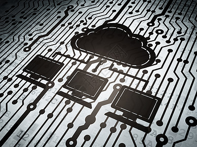 云层联网概念 与云端网络的电路板木板技术电路计算芯片软件世界互联网局域网桌面图片