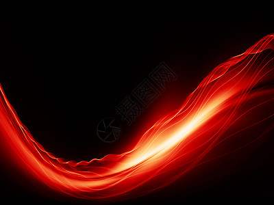 分形波浪流设计科学溪流流动渲染元素曲线红色技术运动图片