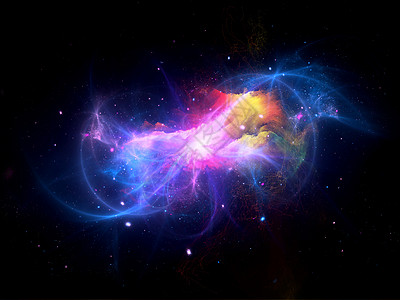 虚拟分形星云静脉技术卷须科学运动灯丝纤维曲线想像力物理学图片