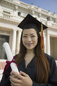 在大学肖像外取得文凭的毕业生人数 学历毕业帽学生乐趣风俗帽子教育高等教育女子摄影年轻人图片