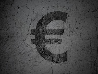 金融icon货币概念 在墙壁背景上欧元储蓄支付财富宝藏交换市场水泥现金库存金融背景