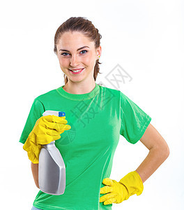 女装女性职员职业房子看门人女士手套清洁工打扫家庭图片