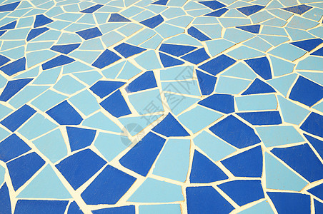 蓝色和白色纹理摩西克装饰建筑学玻璃墙纸马赛克陶瓷钻石背景正方形艺术图片