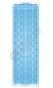 玻璃摩天大楼建造蓝色项目办公室技术建筑房地产市中心反射窗户图片