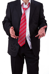 脾气暴躁的商务人士领带衣服影棚套装经理老板商务红色职业商业图片