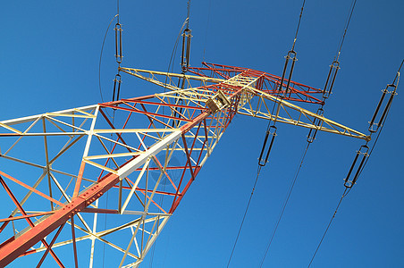 电线皮兰金属动力塔地平线电缆网格电塔能量日落天空涡轮机图片