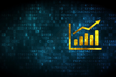 营销概念 数字背景增长图数字背景蓝色市场库存生长金融战略屏幕技术监视器广告图片