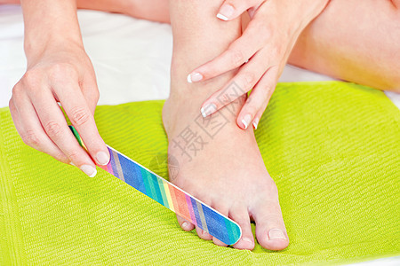 脚的美容治疗卫生女士皮肤温泉身体指甲油修脚毛巾指甲沙龙图片