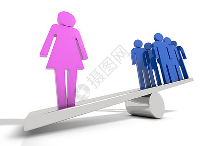 妇女权力男士专业想法商业平衡工作概念领导人类人士图片