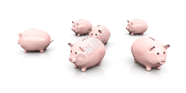 养猪银行农场粉色小猪玩具现金金融财政概念储蓄商业投资图片
