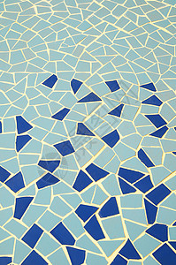 蓝色和白色纹理摩西克玻璃马赛克艺术陶瓷建筑学正方形背景钻石瓷砖制品图片