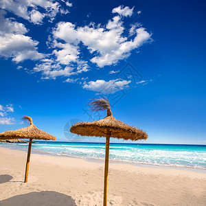 巴利阿里海群岛热带海滩的门诺卡日落天堂蓝色支撑泡沫天窗海岸海岸线遮阳棚海洋假期图片