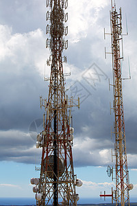 Menorca的电信塔电话中继器图片