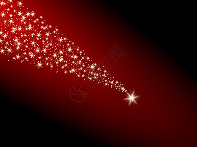 红背景的落星彗星小行星圣诞踪迹星星艺术运气新年泛星人火球图片