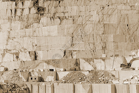 塔索斯白大理石采石场工作建筑学纪念碑矿业推土机建筑材料搬运工石头碎石图片