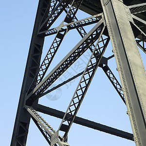 桥梁结构线条立交桥金属平行线材料对角线耐用性边缘光束安全图片
