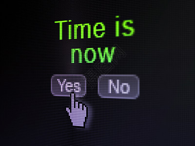 时间概念 数字计算机屏幕上的时间是即时的手指绿色监视器倒数光标背景数据日程展示历史图片