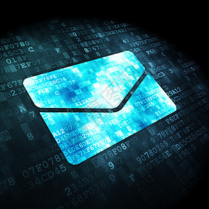 数字背景上的商业概念电子邮件生意交易技术伙伴监视器邮件公司企业展示业务图片