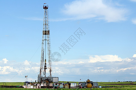 绿色石油石油工业钻井钻探机背景