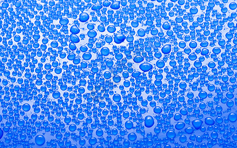 水滴环境雨滴宏观玻璃蓝色反射图片