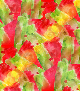bokeh 抽象的红色绿色水彩色无缝纹理图片