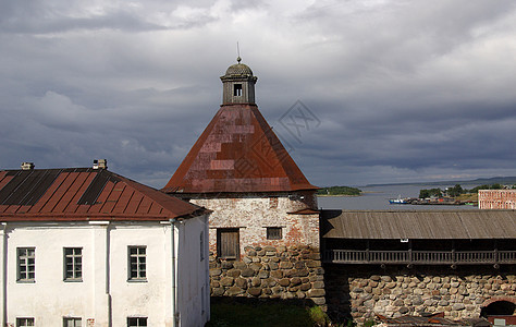 索洛维茨基修道院 俄罗斯气候宗教季节防御气象天空镜子教会工事群岛图片