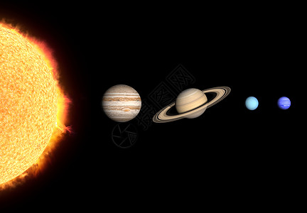 木星土星天王星和海王星空白图片