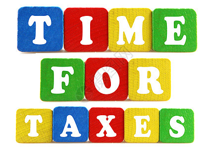 税收时间概念储蓄银行业经济建筑紧迫感预算玩具帐户国税局退款图片