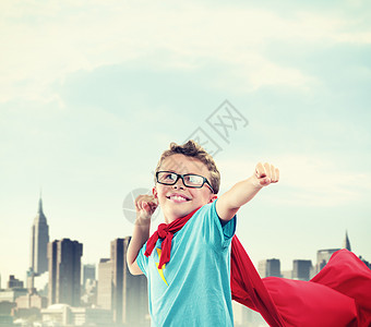 小超级英雄孩子力量微笑活动小男孩俏皮乐趣时间犯罪想像力图片