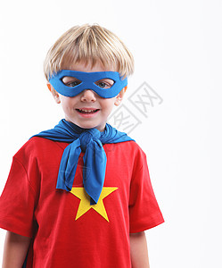 小超级英雄面具年龄小学狂欢时间微笑力量休闲游戏金发图片