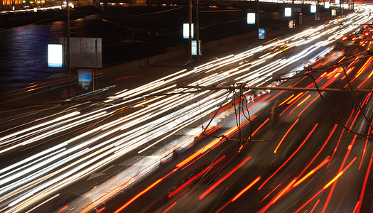 夜间路车道灯光场景车辆运输街道城市大灯驾驶速度图片