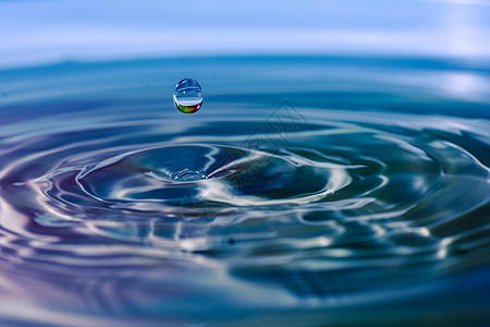 水滴瞬时的影响一滴水海浪享受反射团体水池链接摄影来源水晶背景