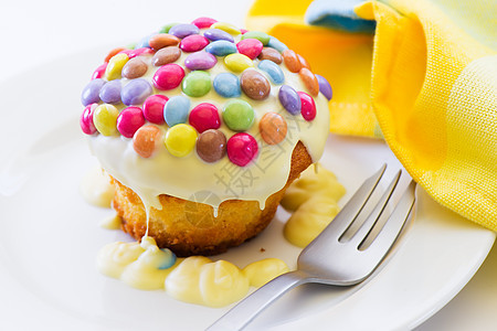 纸杯和智能小蛋糕食物糕点磨砂小吃糖果派对孩子庆典彩虹假期图片
