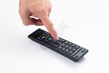 带遥控手控的遥控器键盘渠道视频手指程序红外线白色钥匙电视按钮图片