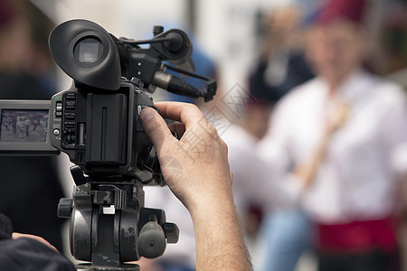 录像摄像机生产人手电视报告文学媒体摄影师职业记者行动录影机图片