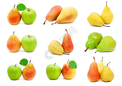 梨营养工作室果味饮食绿色水果红色叶子食物小吃图片