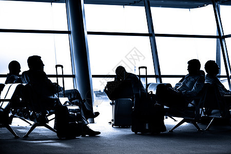 乘坐机场轮椅旅行的人民众运输行李窗户大厅大堂日程过境游客生活图片