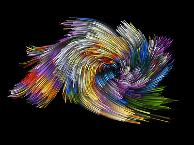 彩色背景湍流漩涡运动旋转元素设计装饰品艺术品笔触对称图片
