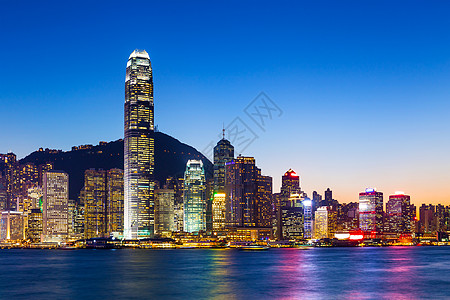 香港海港海洋摩天大楼港口风景城市市中心中心天空蓝色景观图片