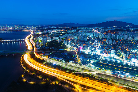 首首城市之夜团伙金融夜景市中心场景都市商业首都景观风景图片