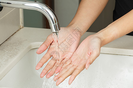 用肥皂洗手皮肤浴室洁净泡沫清洁气泡冲洗卫生清洁度起重机图片