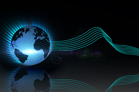 数字地球背景技术蓝色世界范围黑色国际计算机绘图全球未来派图片