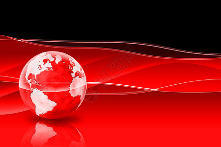 全球技术背景计算机国际地球绘图红色范围世界未来派蓝色图片