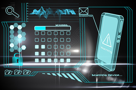 安全接口技术电脑未来派计算电子邮件数据计算机保护科技扫描背景图片